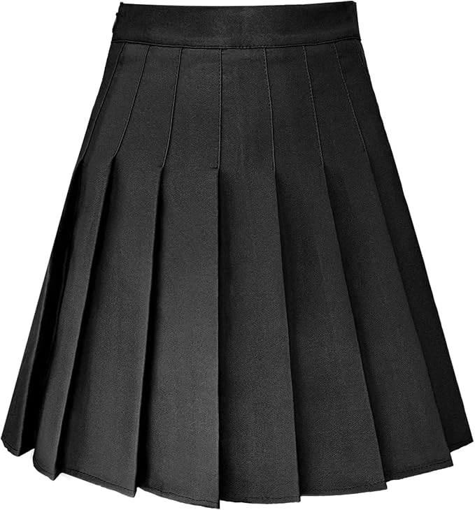 Chân váy ngắn nữ, dáng xòe, xếp ly, có lớp lót, màu trơn, phù hợp cho công sở, học sinh, đồng phục, nữ sinh, có lớp lót bên trong, cạp cao, dáng chữ A, tôn dáng.
