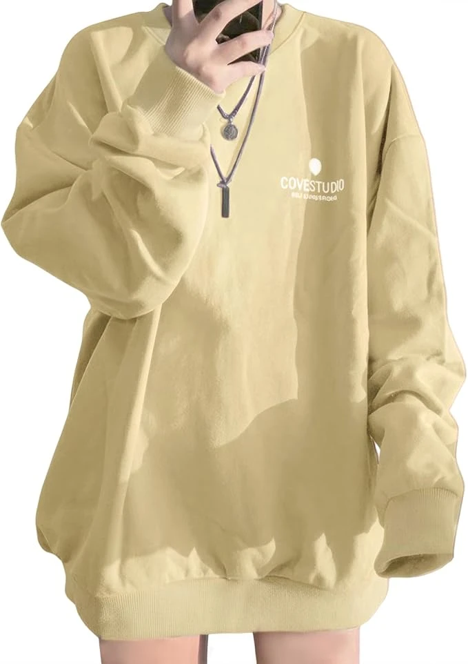 Áo nỉ nữ cỡ lớn Meme Extra, áo hoodie dáng rộng, áo chui đầu mỏng/dày lót lông cừu, tay dài, thu đông xuân, cổ tròn, áo in logo, trang phục mùa thu, dáng rộng, thời trang, áo thun dài tay kiểu Hàn Quốc.