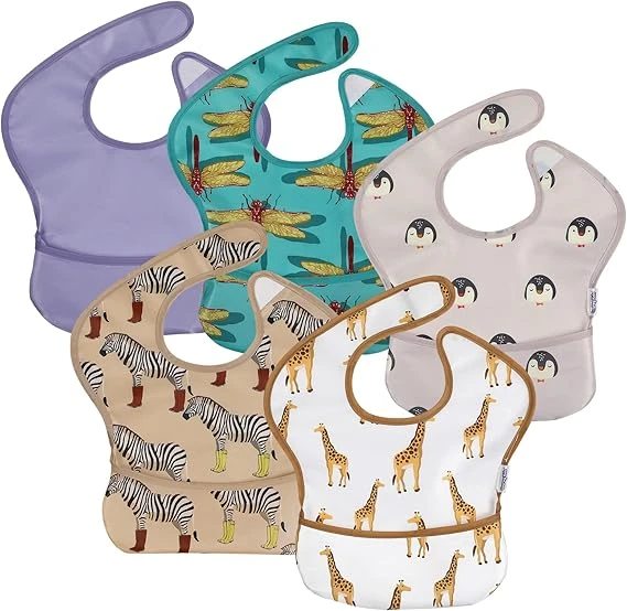 Yếm ăn cho bé, yếm ăn dặm, yếm đi nhà trẻ, bộ 5 món.