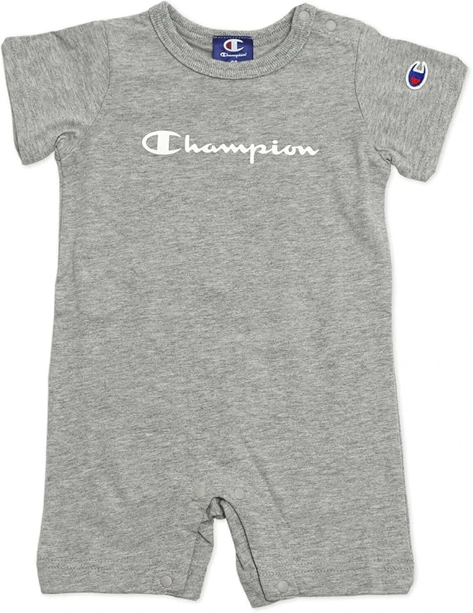 Bộ áo liền quần ngắn tay hiệu Champion, quần áo trẻ em, quần áo trẻ sơ sinh, bé trai