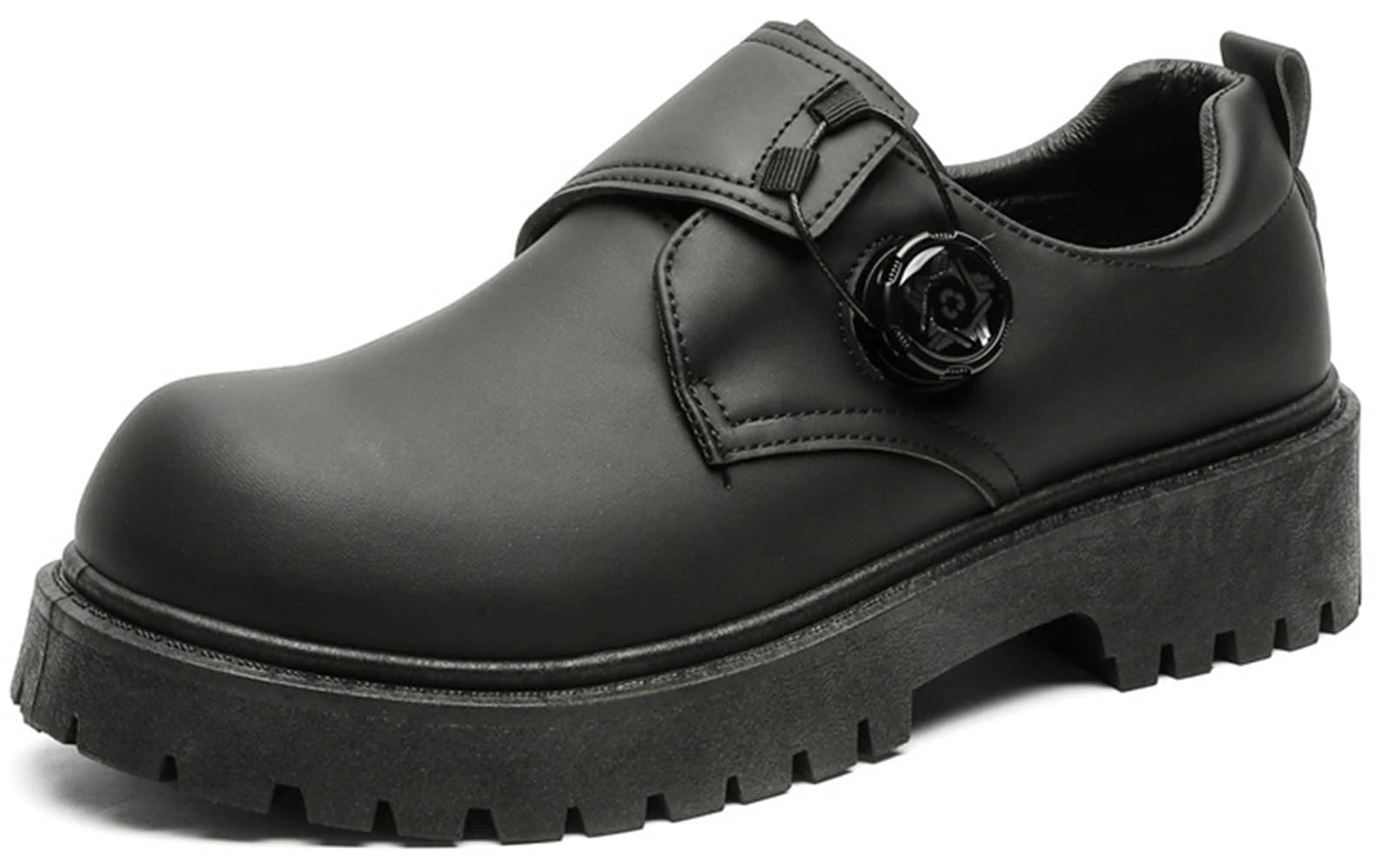 Giày Derby nam, không dây buộc, giày tây, cỡ 4E rộng, cổ giày 7cm.