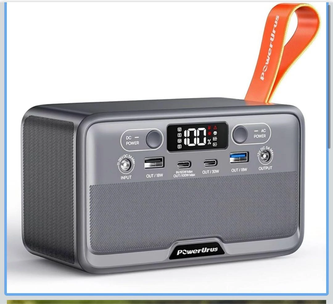 Trạm năng lượng di động, 89,6Wh, pin sắt photphat, nhỏ gọn và nhẹ, có đèn LED.