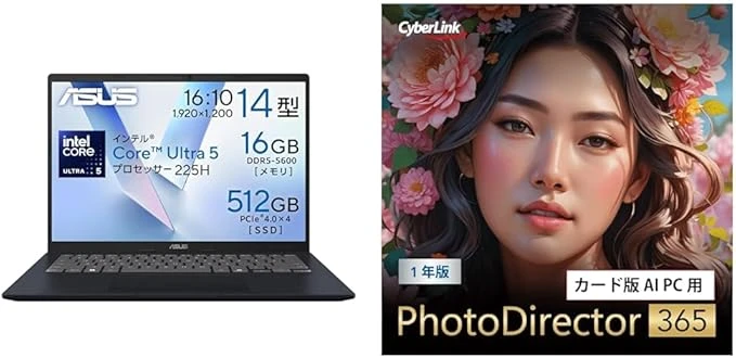 [Bộ sản phẩm] Laptop ASUS Vivobook 14 X1407CA 14 inch với bộ xử lý Core Ultra 5 225H, RAM 16GB và SSD 512GB