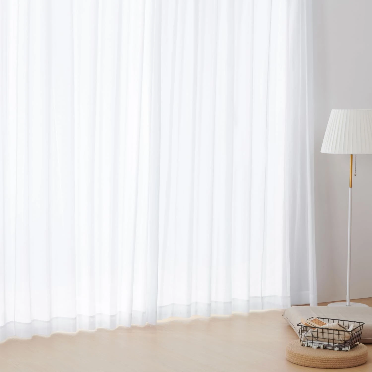 Rèm ren Kumori (Bộ 2 chiếc) - Đơn giản, không xuyên sáng, bảo vệ sự riêng tư, chống tia UV, chống nắng (rộng 100cm x dài 176cm)