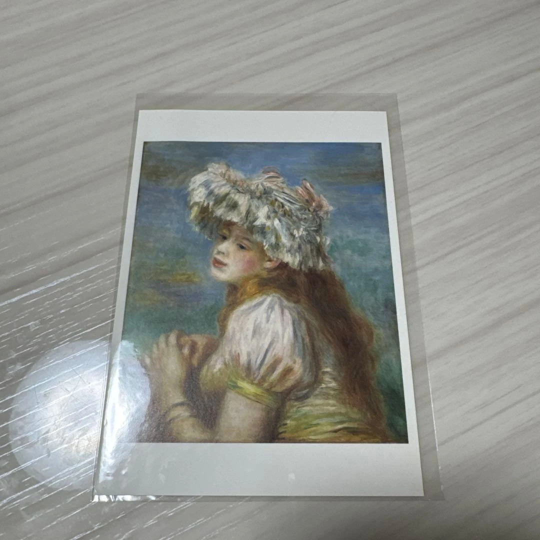 Bưu thiếp Renoir: Cô gái đội mũ ren